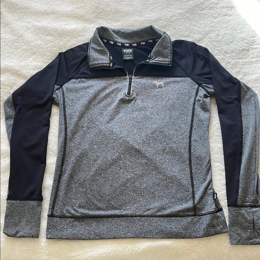 Victoria's Secret Pink Gray and Black Pullover